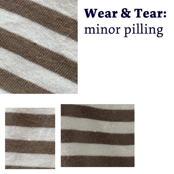 Muji Women’s Medium Cotton Quarter Sleeve Striped Crew Neck Tee - Picture 9 of 9